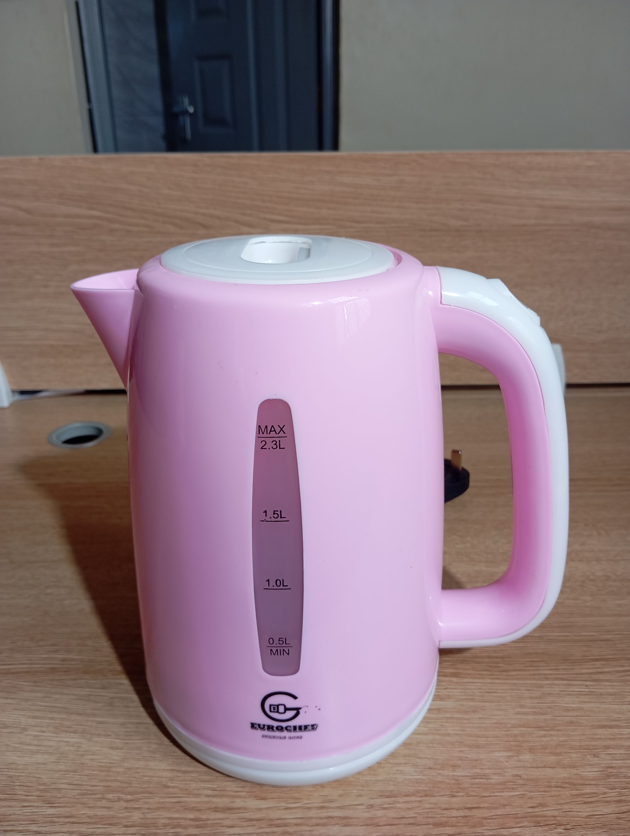 EUROCHEF EC-K06 2.3L Plastic Electric Cordless Kettle Electric Jug for boiling water Kitchen Appliance(1 YR WARRANTY) -PINK BLUE WHITE