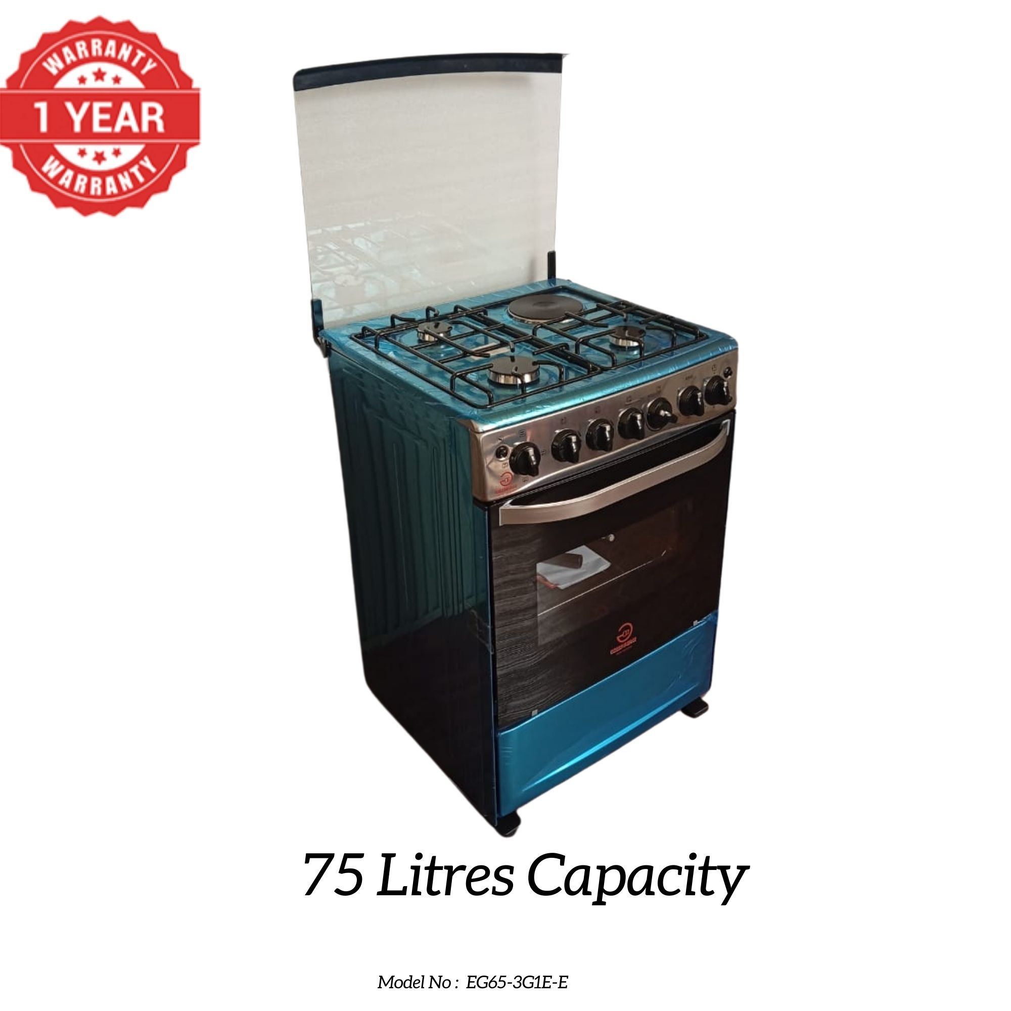 【Exclusive Offer】 EUROCHEF Eurochef EGT65-3G1E-E Home Improvement 67l  Free Standing Cooker  3 Gas +1 Hotplate Kitchen Appliance With Electric Oven