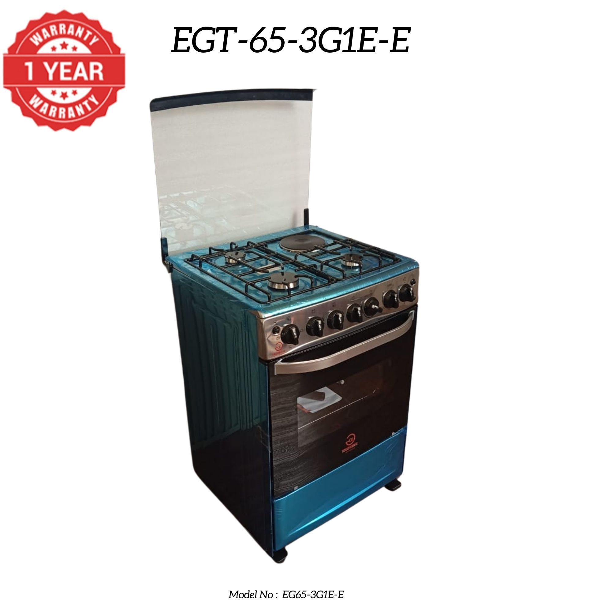 【Exclusive Offer】 EUROCHEF Eurochef EGT65-3G1E-E Home Improvement 67l  Free Standing Cooker  3 Gas +1 Hotplate Kitchen Appliance With Electric Oven
