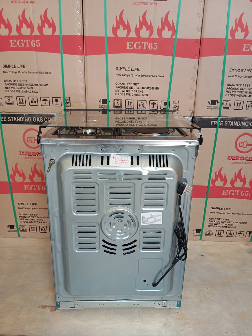 【Exclusive Offer】 Eurochef EGT65-3G1E-E Home Improvement 67L  Free Standing Cooker  3 Gas +1 Hotplate Kitchen Appliance With Electric Oven