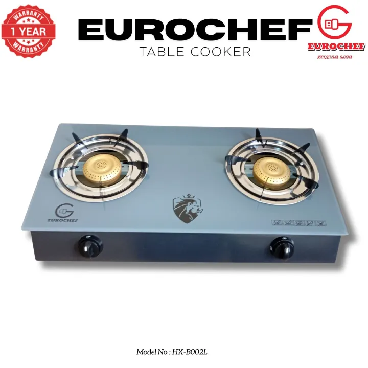 【Exclusive Offer】HX-B002L Two Burner Glass Top Table Cooker Grey