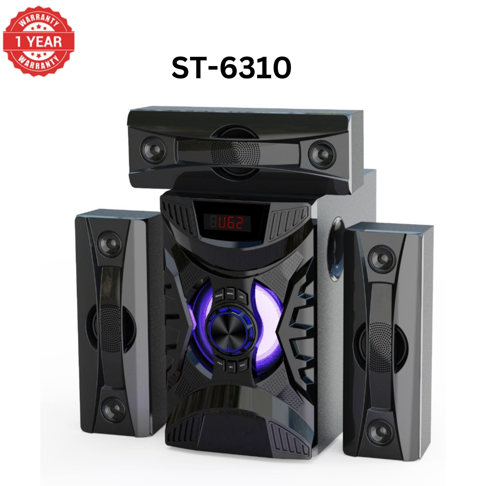【Exclusive Offer】 NEW SINATECH ST-6310 3.1CH Subwoofer Speaker 20,000W PMPO Woofer Home Theatre Audio Speaker System BLUETOOTH/FM/SD/USB With Remote Control