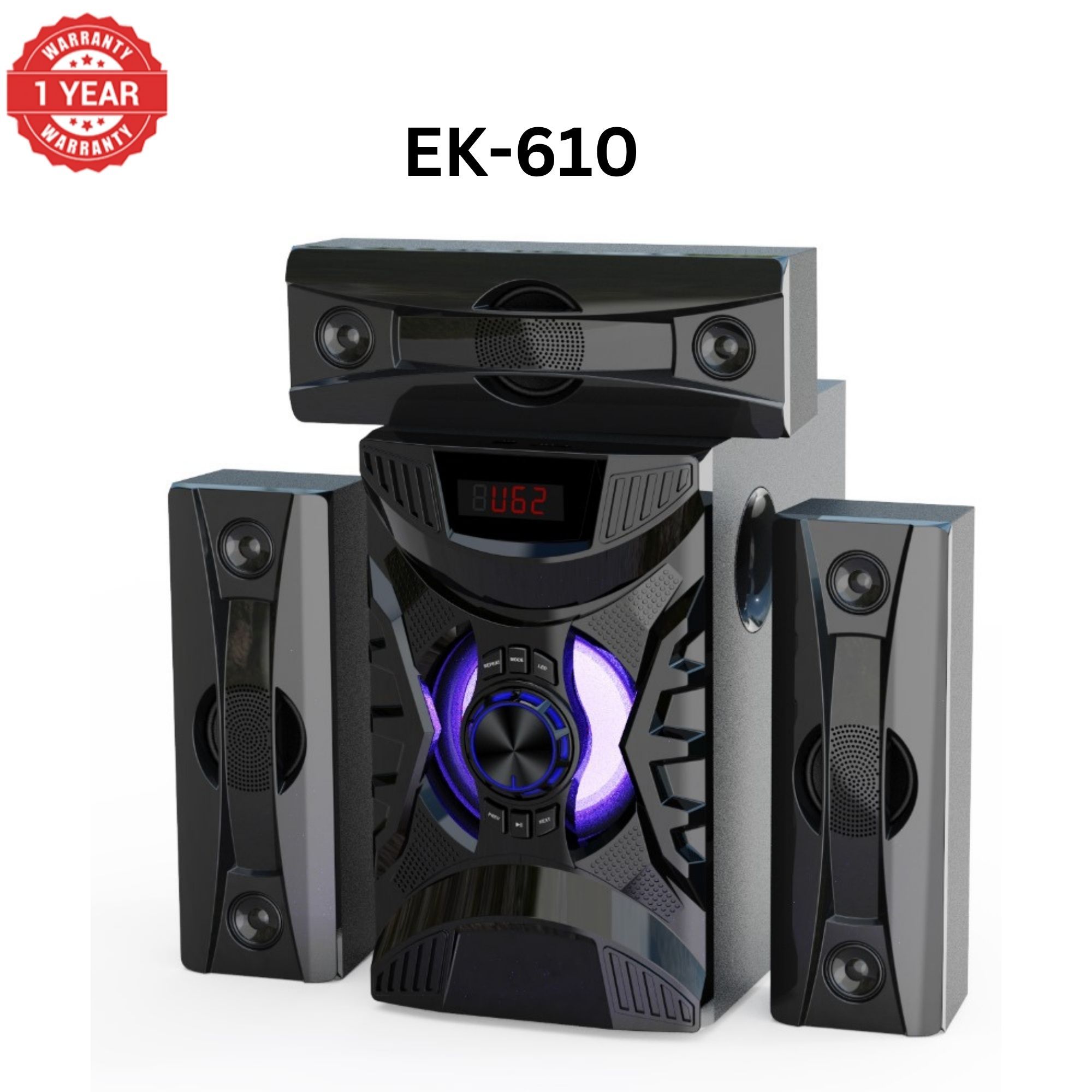 【Exclusive Offer】 NEW EUROKEN EK-610 3.1CH  20,000W Multimedia Bluetooth Woofer Home Theatre Speaker System  Subwoofer BLUETOOTH/USB/SD/FM Home Audio System  with Remote Control