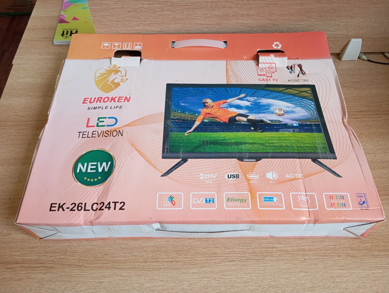 【Exclusive Offer】 EUROKEN  EK-26LC24T2 24" INCH FULL SCREEN DISPLAY TELEVISION AC/DC DIGITAL LED TV WITH INBUILT DECODER FOR LOCAL CHANNELS WIDE COLOR ENHANCER, USB HDMI PORTS
