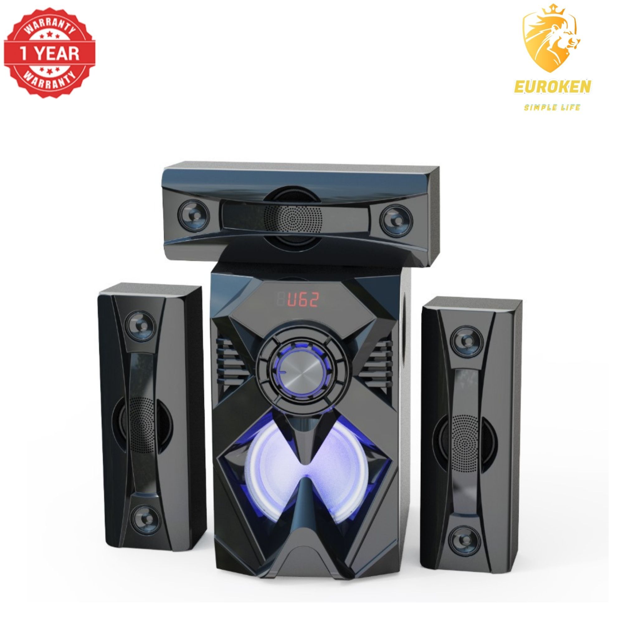 【Exclusive Offer】 NEW SINATECH ST-6301 3.1CH Subwoofer Speaker 20,000W PMPO Woofer Home Theatre Audio Speaker System BLUETOOTH/FM/SD/USB With Remote Control