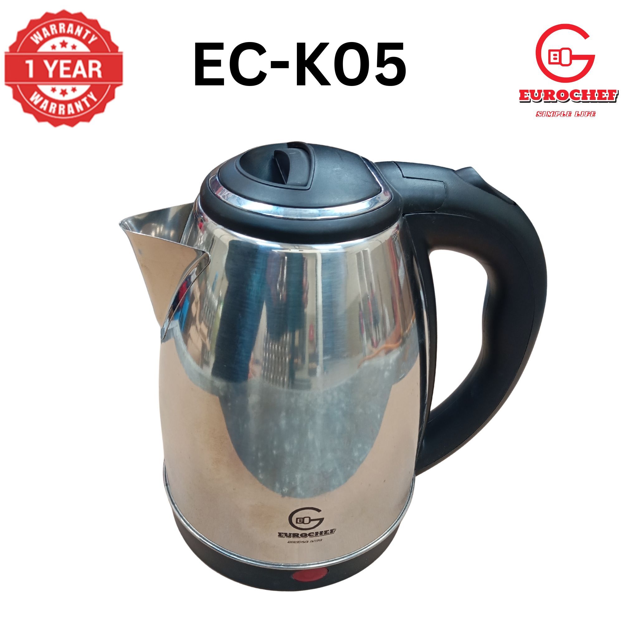 Eurochef  EC-K05 2L stainless steel cordless Electric Kettle  jug for boiling water home appliance