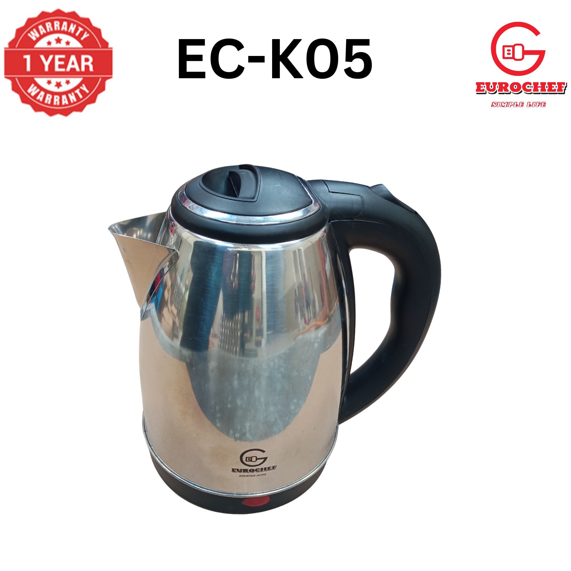 Eurochef  EC-K05 2L stainless steel cordless Electric Kettle  jug for boiling water home appliance