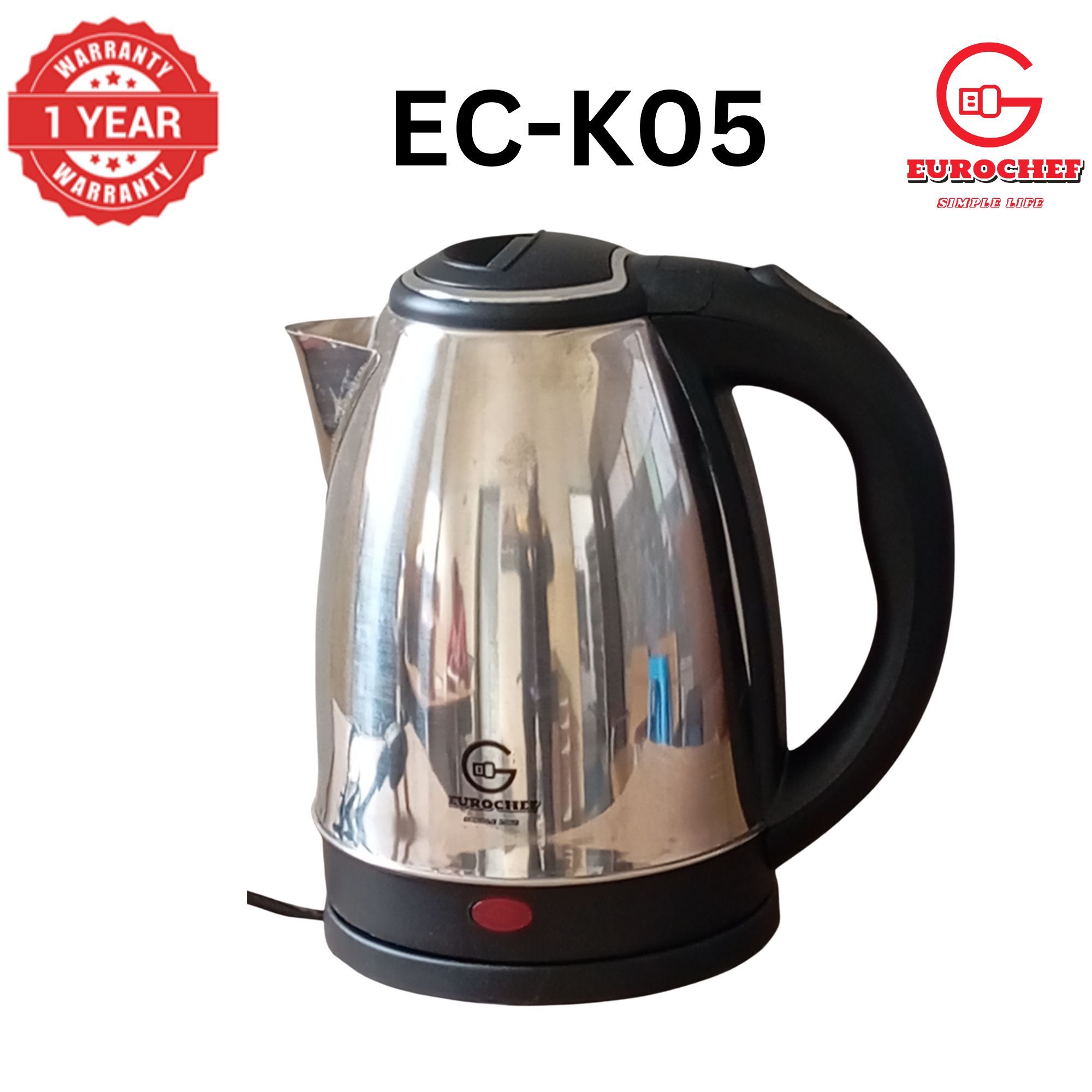 Eurochef  EC-K05 2L stainless steel cordless Electric Kettle  jug for boiling water home appliance
