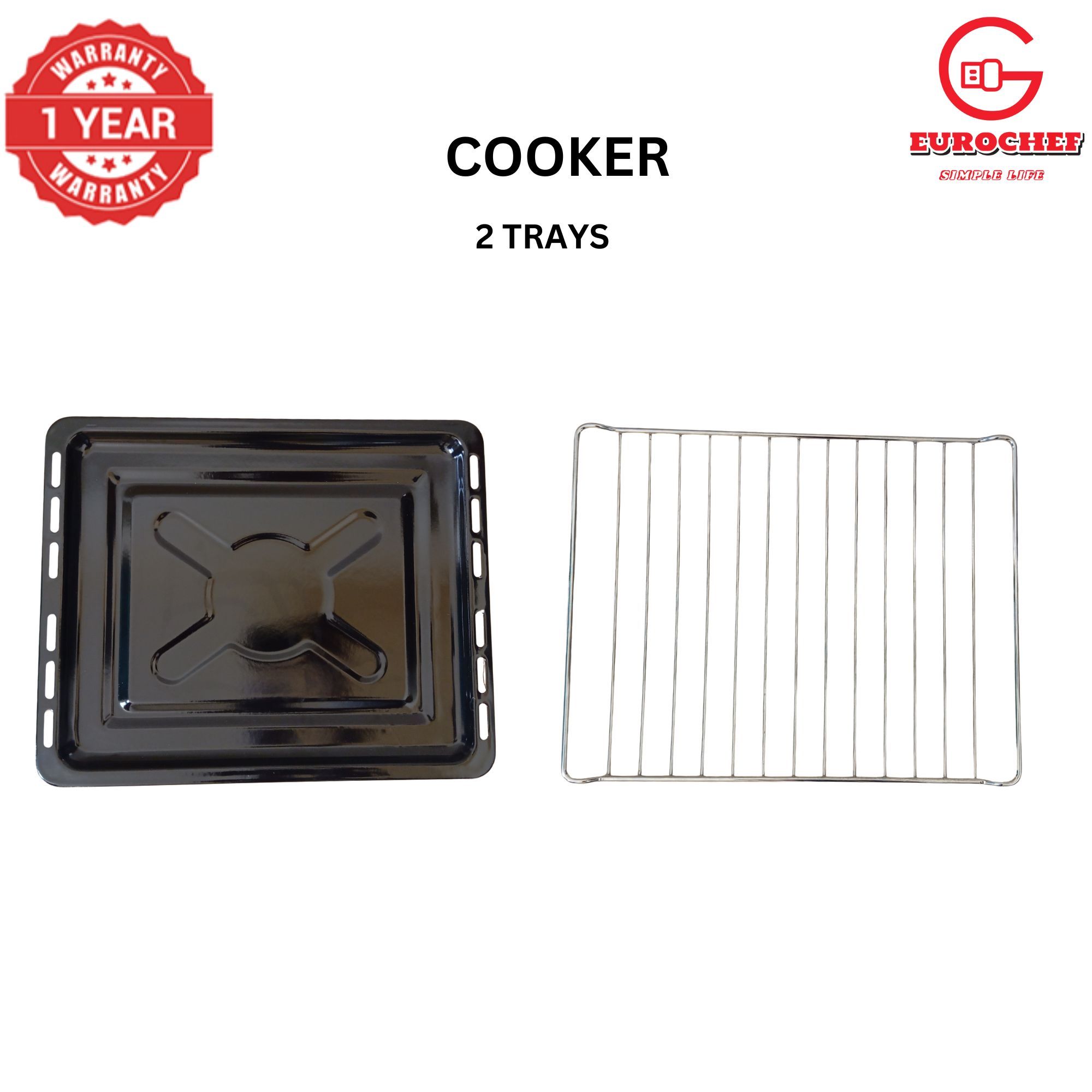 【Exclusive Offer】 Eurochef EGT65-3G1E-E Home Improvement 67L  Free Standing Cooker  3 Gas +1 Hotplate Kitchen Appliance With Electric Oven