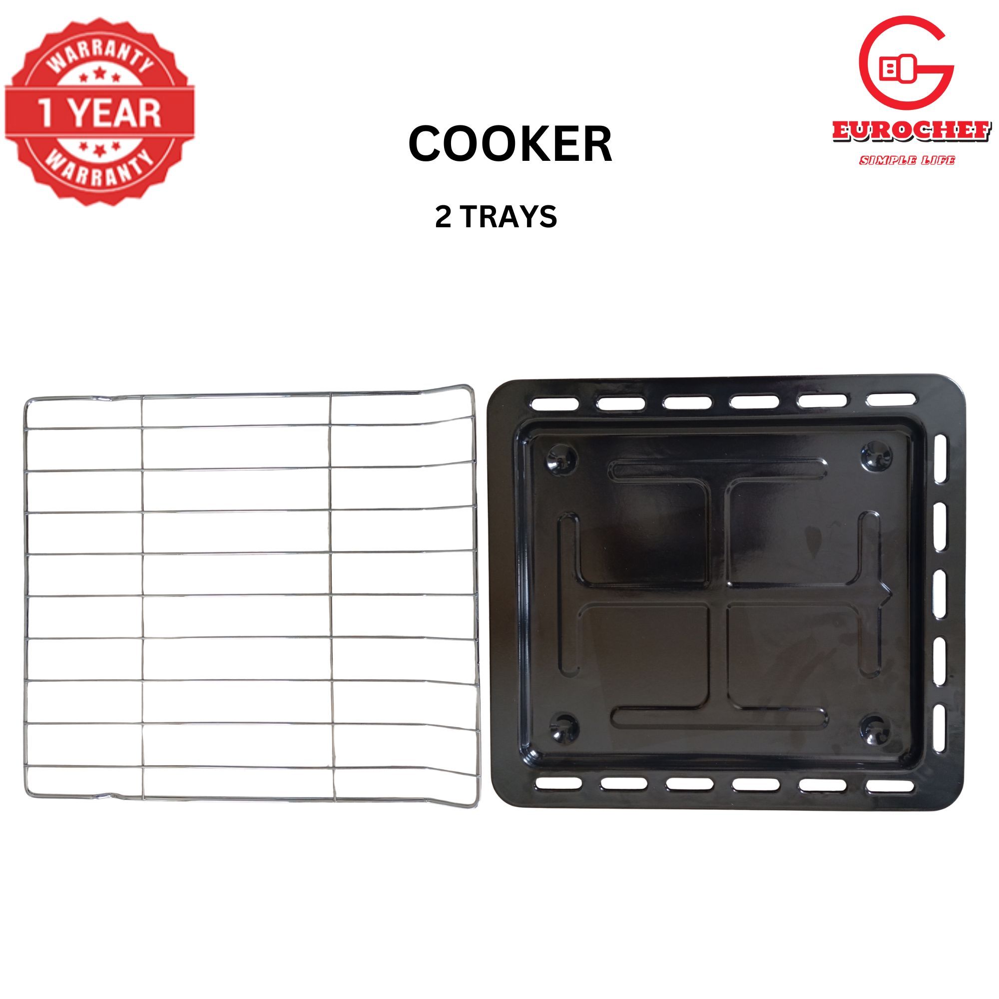 【Exclusive Offer】 EUROCHEF EGT55-4G-E  55L HOME IMPROVEMENT FREE STANDING COOKER  4 GAS BURNER KITCHEN APPLIANCE WITH ELECTRIC OVEN 50X55CM