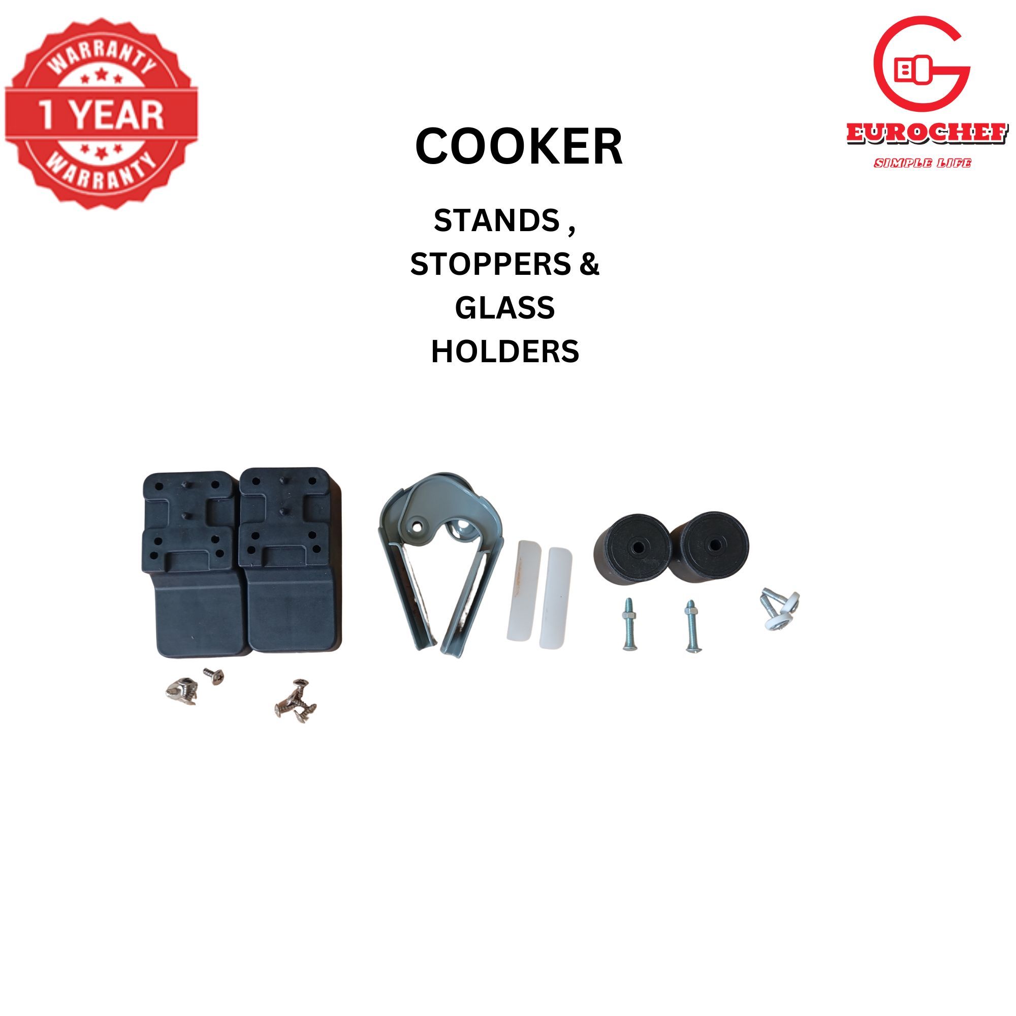 【Exclusive Offer】 Euroken Euro65-3+1E-E  60l Home Improvement  Free Standing Cooker  3 Gas +1 Hotplate Kitchen Appliance With Electric Oven - 60x65cm