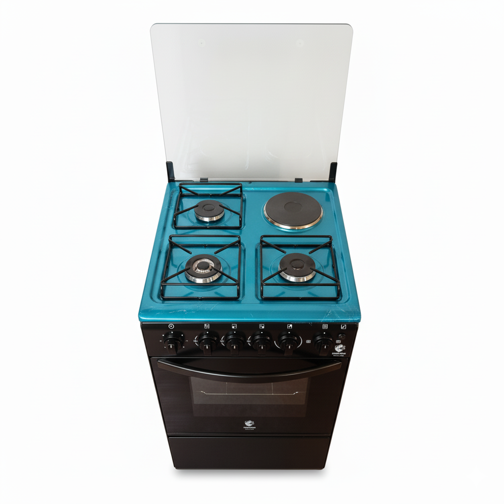 【LIMITED OFFER】 Euroken Euro55-3G1E-E  50L Home Improvement   Free Standing  Cooker 3 GAS +1 Hot plate Kitchen Appliance with electric oven - 50X55CM