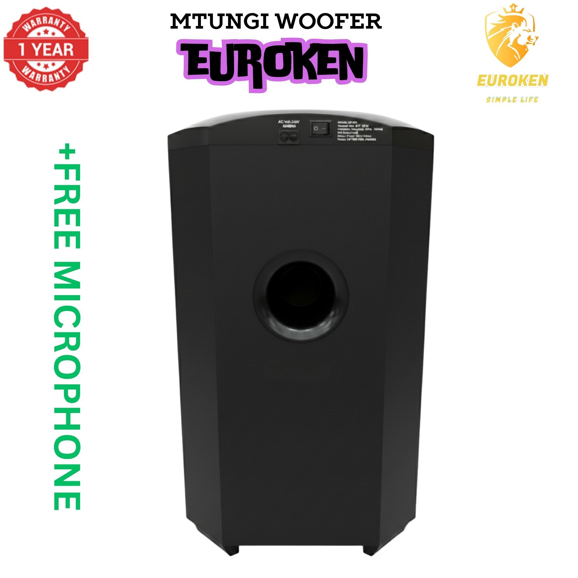【Exclusive Offer】NEW EUROKEN MTUNGI EK-607 2.1CH With 20,000 PMPO MTUNGI Subwoofer Speaker  Home Theatre Audio System  With Remote Control BLUETOOTH/USB/SD/FM FREE MIC