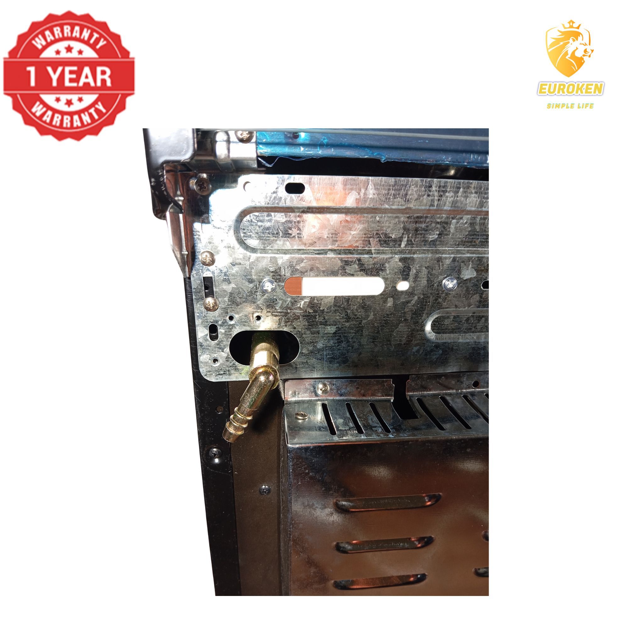 【LIMITED OFFER】 Euroken Euro55-3G1E-E  50L Home Improvement   Free Standing  Cooker 3 GAS +1 Hot plate Kitchen Appliance with electric oven - 50X55CM