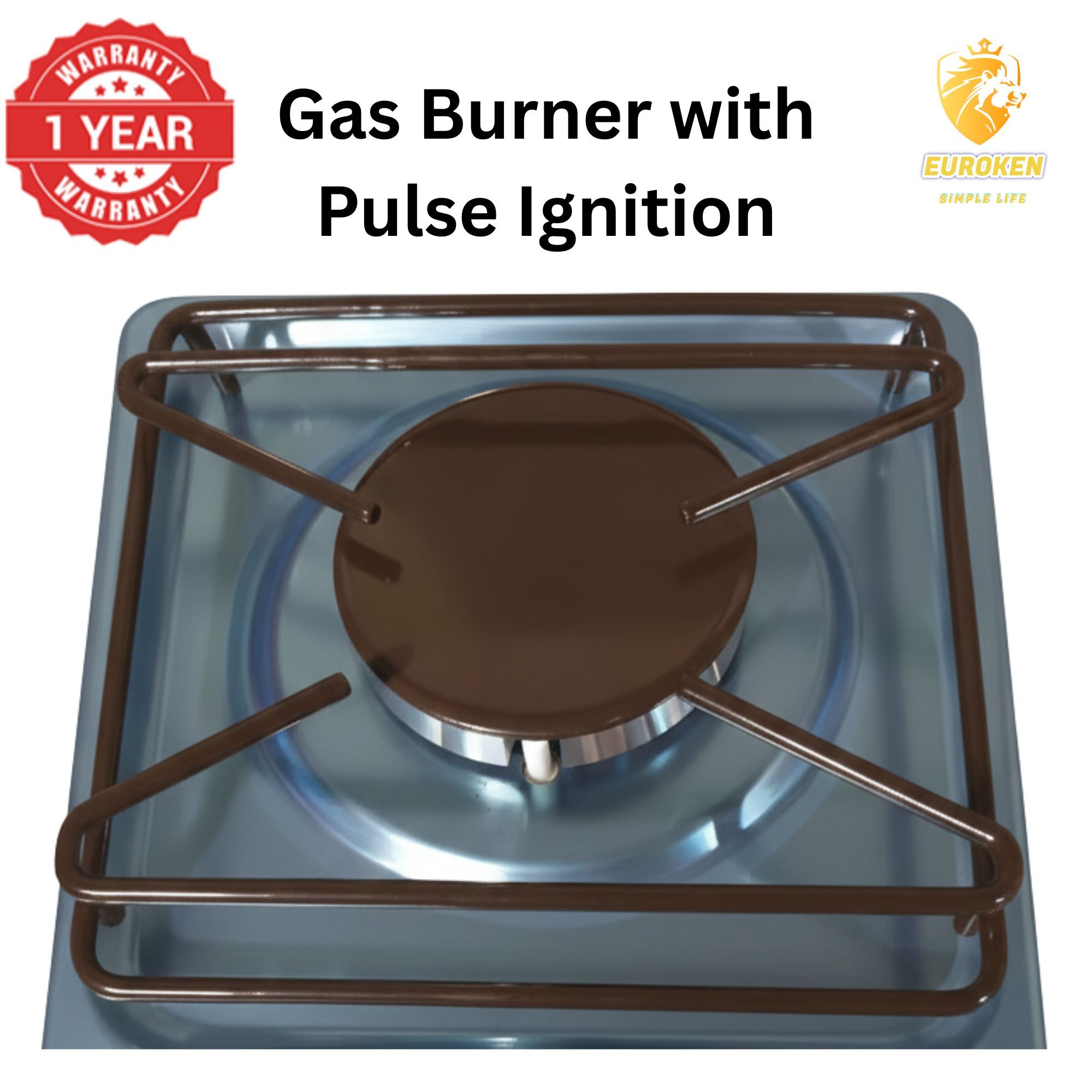 【LIMITED OFFER】 Euroken Euro55-3G1E-E  50L Home Improvement   Free Standing  Cooker 3 GAS +1 Hot plate Kitchen Appliance with electric oven - 50X55CM