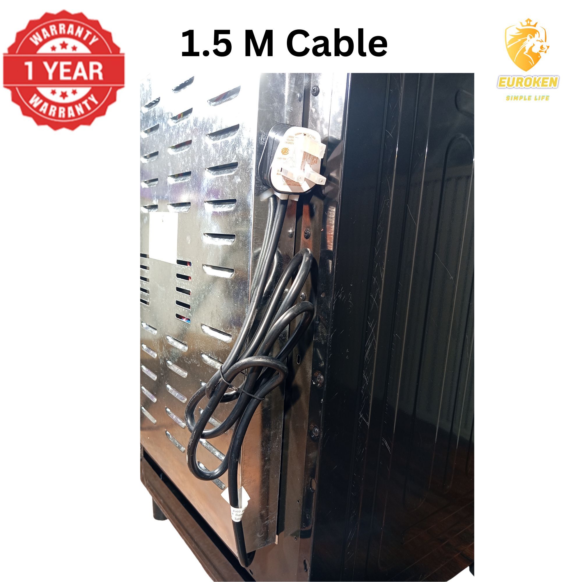 【LIMITED OFFER】 Euroken Euro55-3G1E-E  50L Home Improvement   Free Standing  Cooker 3 GAS +1 Hot plate Kitchen Appliance with electric oven - 50X55CM