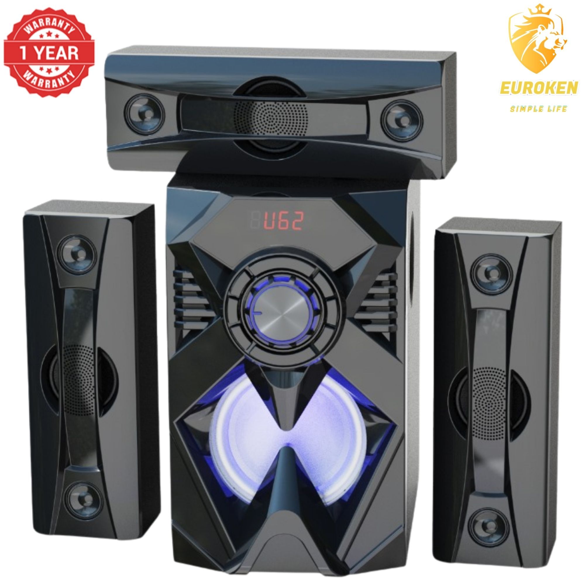 【Exclusive Offer】 NEW SINATECH ST-6301 3.1CH Subwoofer Speaker 20,000W PMPO Woofer Home Theatre Audio Speaker System BLUETOOTH/FM/SD/USB With Remote Control
