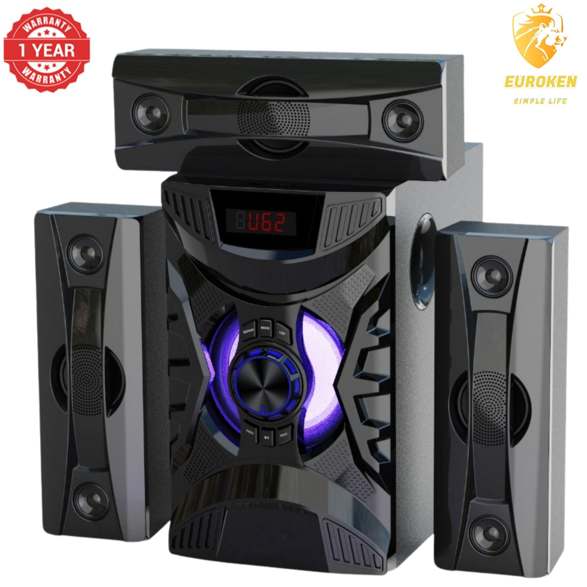 【Exclusive Offer】 NEW SINATECH ST-6310 3.1CH Subwoofer Speaker 20,000W PMPO Woofer Home Theatre Audio Speaker System BLUETOOTH/FM/SD/USB With Remote Control