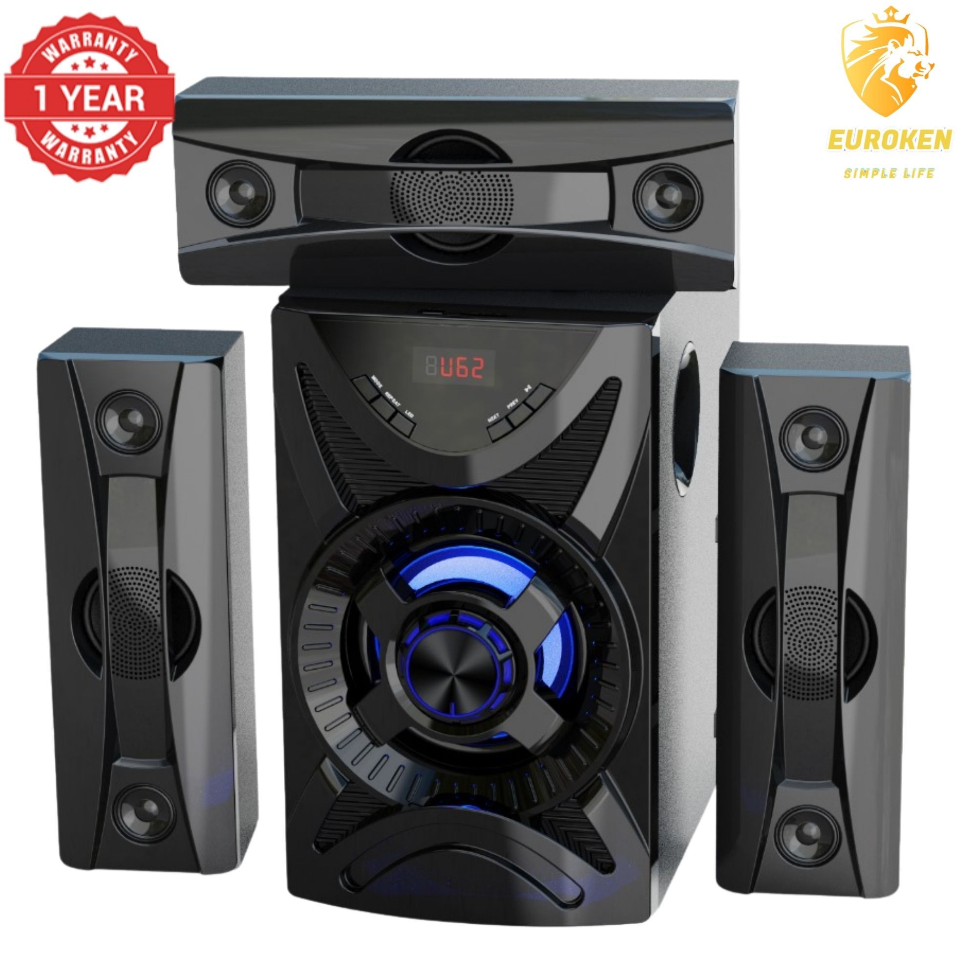 【Exclusive Offer】NEW SINATECH ST-6311 3.1CH With 20,000 PMPO Subwoofer Speaker  Home Theatre Audio System  With Remote Control BLUETOOTH/USB/SD/FM