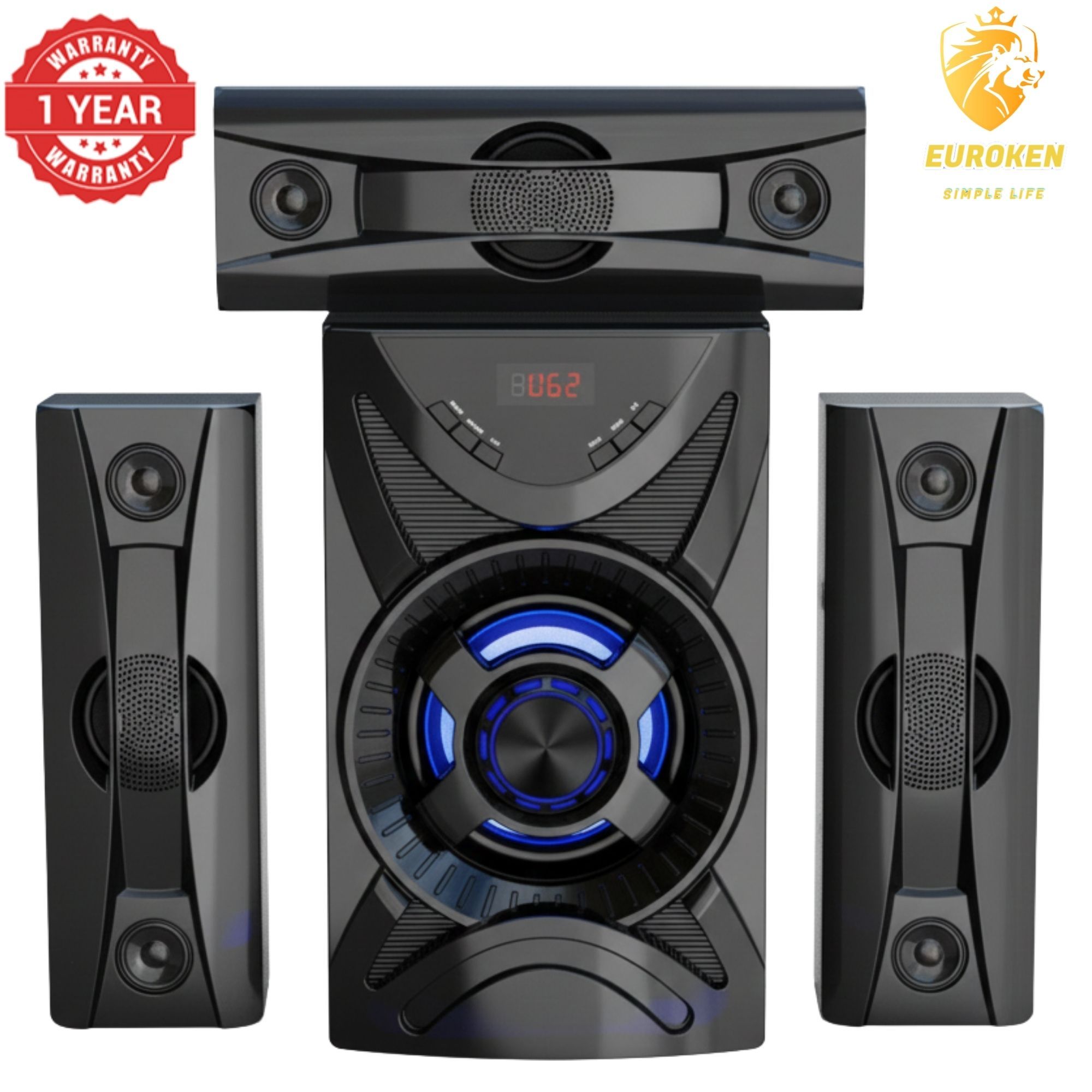 【Exclusive Offer】NEW SINATECH ST-6311 3.1CH With 20,000 PMPO Subwoofer Speaker  Home Theatre Audio System  With Remote Control BLUETOOTH/USB/SD/FM