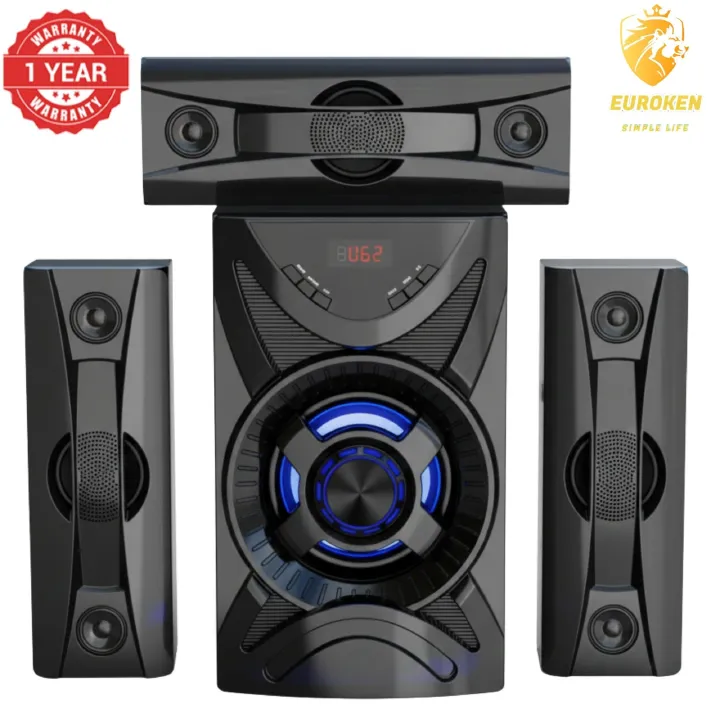 【Exclusive Offer】NEW SINATECH ST-6311 3.1CH With 20,000 PMPO Subwoofer Speaker  Home Theatre Audio System  With Remote Control BLUETOOTH/USB/SD/FM