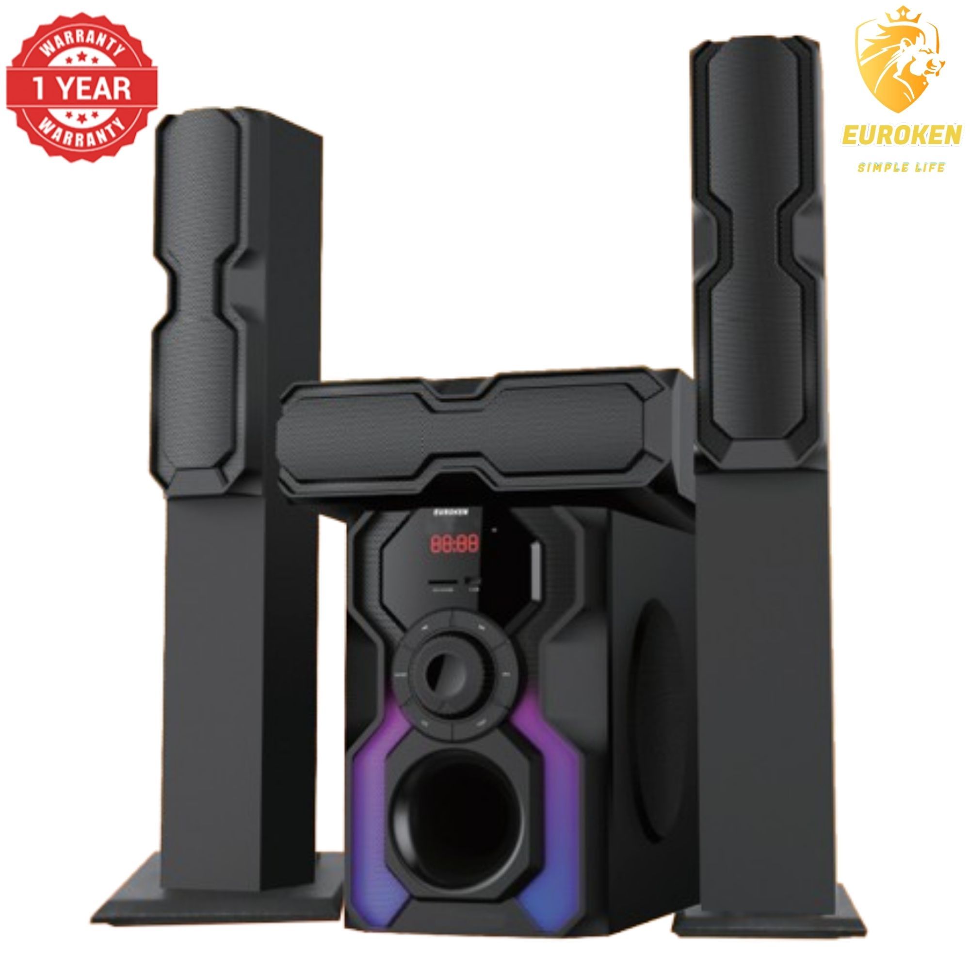 【Limited Offer】 NEW EUROKEN Home Theatre System EK-6401 3 In1 Tall Boy Ac 10,000W PMPO Bluetooth Fm USB SD Mem Card Support