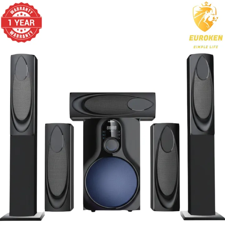 【Limited Offer】New Euroken EK-58K5 Home Theatre System 5 in 1 Tall Boys 15,000 PMPO with Bluetooth ?FM/SD Mem card Support with Super Bass Boost