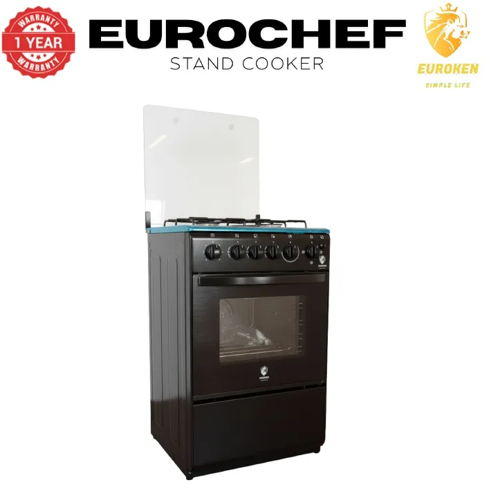 【LIMITED OFFER】 Euroken Euro55-3G1E-E  50L Home Improvement   Free Standing  Gas Cooker 3 GAS +1 Hot plate Kitchen Appliance with electric oven - 50X55CM