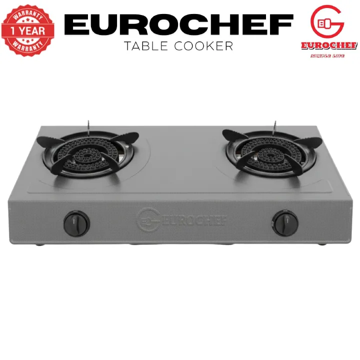 【Limited Offer】Eurochef ST-HEAVY02 Heavy Duty Gas Cooker with Cast Iron Burners, Stainless Steel Panel & Auto Ignition