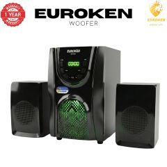 【Exclusive Offer】 Euroken EK-501 2.1CH Subwoofer Speaker 1200W PMPO Woofer Home Theatre Audio Speaker System BLUETOOTH/FM/SD/USB With Remote Control