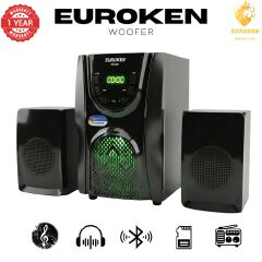 【Exclusive Offer】 Euroken EK-501 2.1CH Subwoofer Speaker 1200W PMPO Woofer Home Theatre Audio Speaker System BLUETOOTH/FM/SD/USB With Remote Control