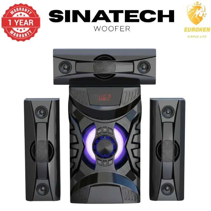 【Exclusive Offer】 NEW SINATECH ST-6310 3.1CH Subwoofer Speaker 20,000W PMPO Woofer Home Theatre Audio Speaker System BLUETOOTH/FM/SD/USB With Remote Control