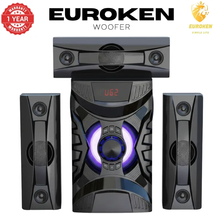 【Exclusive Offer】 NEW EUROKEN EK-610 3.1CH  20,000W Multimedia Bluetooth Woofer Home Theatre Speaker System  Subwoofer BLUETOOTH/USB/SD/FM Home Audio System  with Remote Control