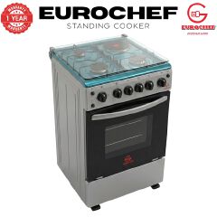 【LIMITED OFFER】 Eurochef 50X55 EGT55-3G1E-E  55L Home Improvement  Free standing Gas Cooker  3 GAS + 1 Hot Plate  Kitchen appliance with electric oven