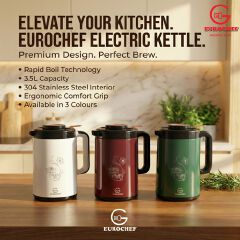 【Limited Offer】 EUROCHEF Thermo Kettle  EC-K53  3.5L 2-in-1 Electric Thermos Kettle & Cordless Water Boiler – Auto Shut-Off