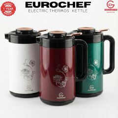 【Limited Offer】 EUROCHEF Thermo Kettle  EC-K53  3.5L 2-in-1 Electric Thermos Kettle & Cordless Water Boiler – Auto Shut-Off