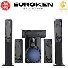 【Limited Offer】New Euroken EK-58K5 Home Theatre System 5 in 1 Tall Boys 15,000 PMPO with Bluetooth ?FM/SD Mem card Support with Super Bass Boost