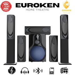 【Limited Offer】New Euroken EK-58K5 Home Theatre System 5 in 1 Tall Boys 15,000 PMPO with Bluetooth ?FM/SD Mem card Support with Super Bass Boost