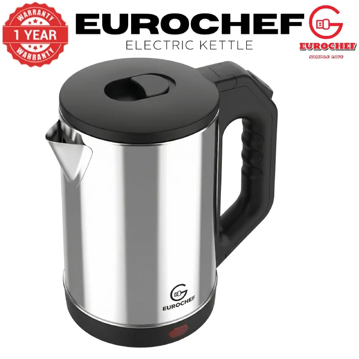 【Limited Offer】 EUROCHEF EC-K12  2 L Stainless steel Electric Cordless Kettle Electric Jug for boiling water Kitchen Appliaance