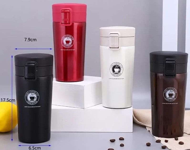 380ml Thermos Coffee Cup Tea Mug Double Layer Stainless Steel Vacuum Insulated Metal Thermos Outdoor Sports Water Bottle.