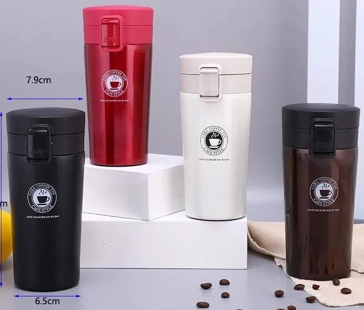 380ml Thermos Coffee Cup Tea Mug Double Layer Stainless Steel Vacuum Insulated Metal Thermos Outdoor Sports Water Bottle.