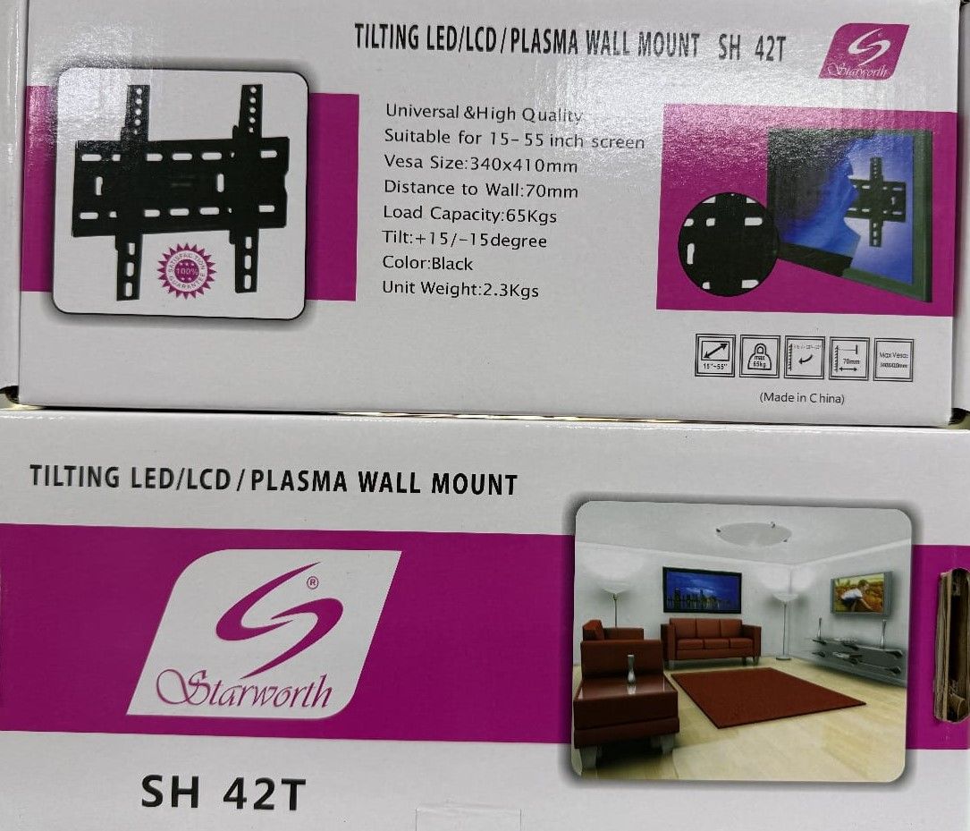 tilting WALL MOUNT,  WALL MOUNT  SH-42T 15"-55"inches load capacity 65kgs distance to wall 70mm