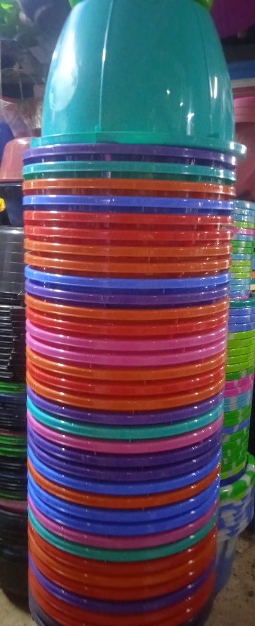 Basins, big plastic basin , karai used in washing clothes for laundry purposes.