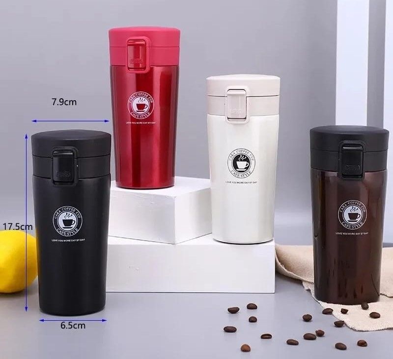 Vacuum Insulated  mug coffee mug 380ml Thermos Coffee Cup Tea Mug Double Layer Stainless Steel Vacuum Insulated Metal Thermos Outdoor Sports Water Bottle.