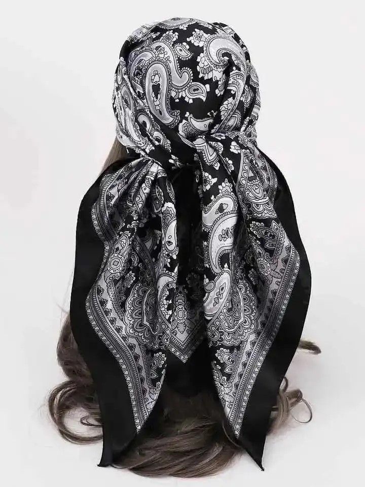 Silk Head Scarf 3 pcs different colors Women Luxury Fashion Scarf