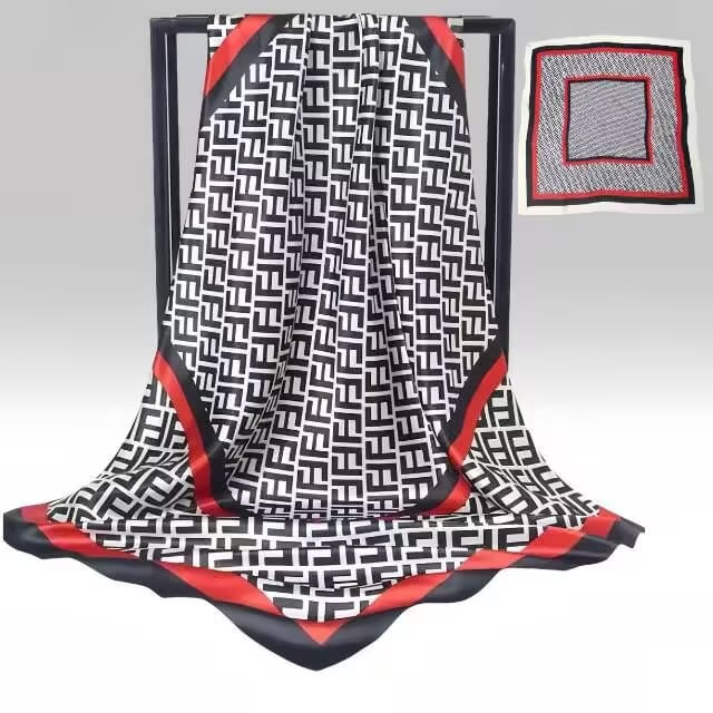 Silk Head Scarf 2 pcs different colors Women Luxury Fashion Scarf