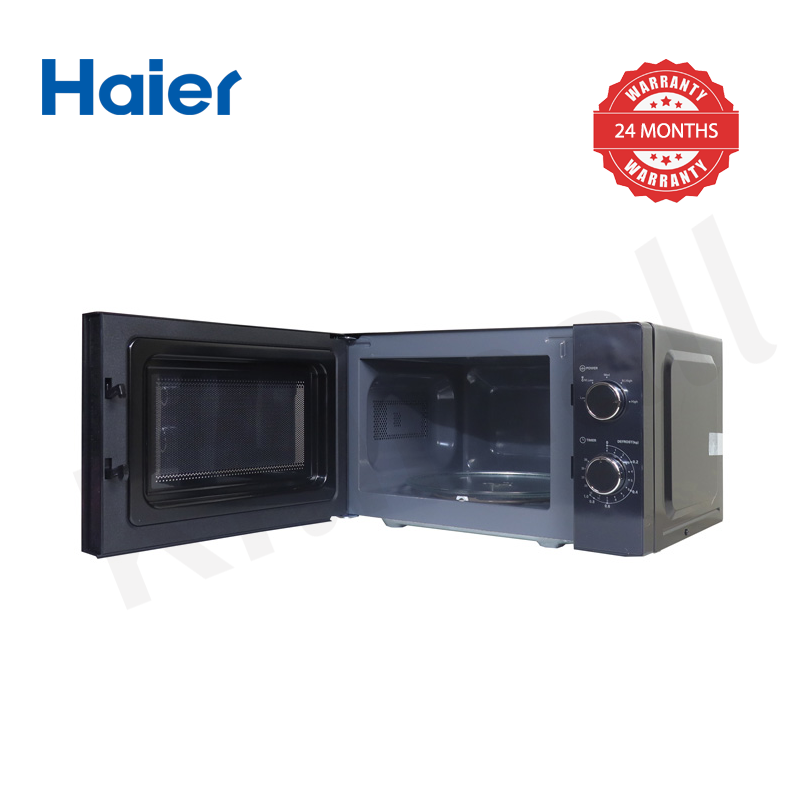 Haier 20L Microwave Oven HMW20MB | 700W | Mechanical Control | 5 Power Levels | 35min Timer | Defrost | 270mm Turntable | 2-Year Warranty