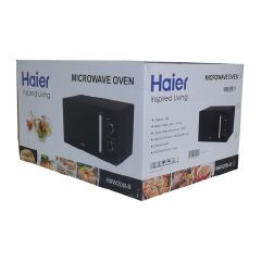 Haier 20L Manual Microwave Oven, 700W, Black – 5 Power Levels, Quick Defrost, 35-Min Timer, 2-Year Warranty (HMW20MB)