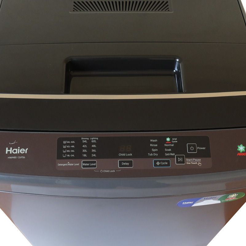 Haier 8KG 5-Star Fully Automatic Top Loader Washing Machine(HWM80-1269S6) | Smart Dosing | Inverter Motor | 800rpm Spin | 400W Washing Power | 2 Years Warranty