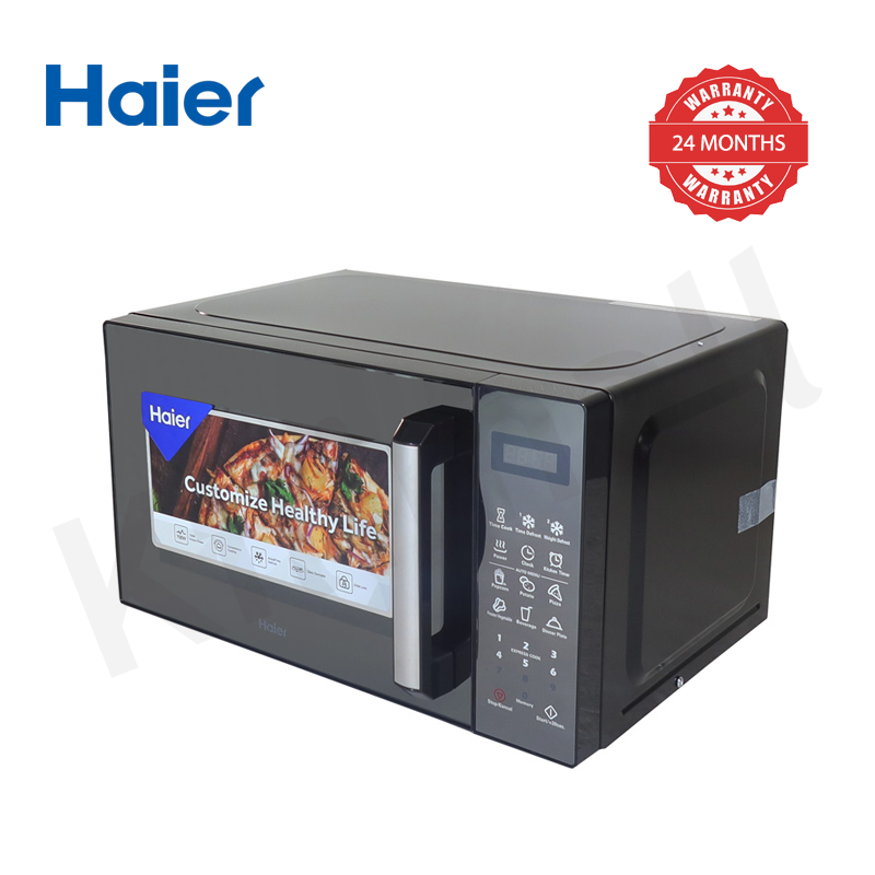 Haier 20L Microwave Oven HM20DB | 700W | 6 Auto Menus | 11 Power Levels | Auto Defrost | Speed Defrost | Cooking Alert | 2-Year Warranty